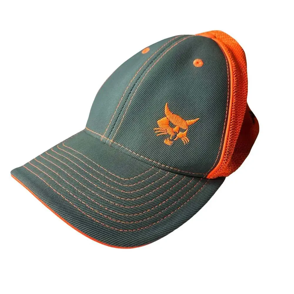 Pacific Headwear Pro Model Orange Gray Mesh Trucker Snapback Hat OSFM